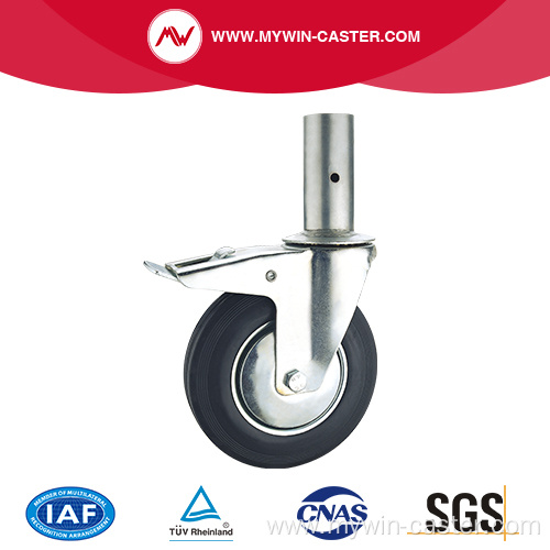 Rubber Round Stem Scaffolding Caster